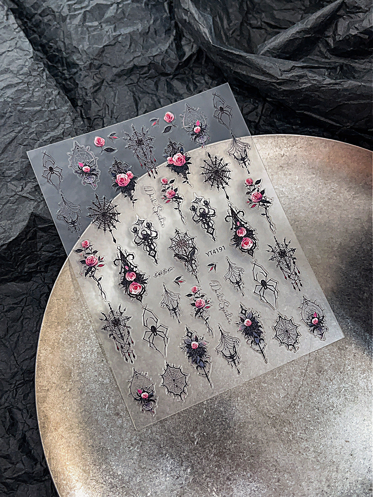 Wholesale Nail art stickers bronzing ink bow Phnom Penh vintage gradient ribbon embossed flat nail decals